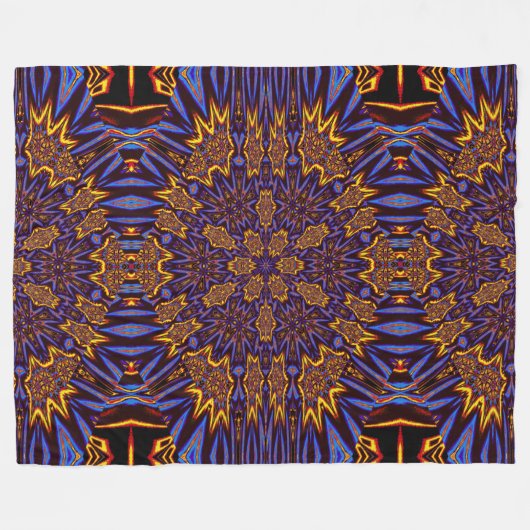 Bohemische elektrische Vergessenheit-Me-Nots 2 Blu Fleecedecke (Vorderseite (Horizontal))