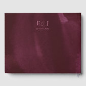 Bohemische Fall Burgund-Floral-Hochzeit Gästebuch (Rückseite)