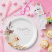 Bohemische Fall Foliage Rose Brautparty Pappteller (Party)