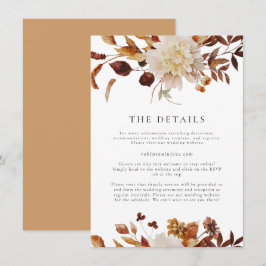 Bohemische Fall Wasserfarbenflorenkarte Einladung