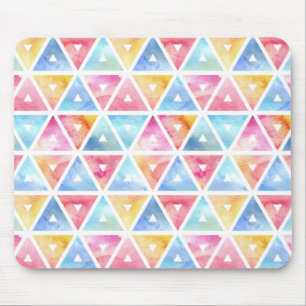 Bohemische Farbdreiecke Mousepad