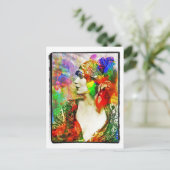 Bohemische Farbe Postkarte (Stehend Vorderseite)