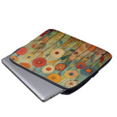 Bohemische farbige Blume Laptopschutzhülle (Vorne Knopf)
