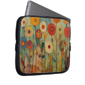 Bohemische farbige Blume Laptopschutzhülle (Vorne Rechts)