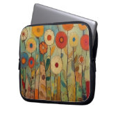 Bohemische farbige Blume Laptopschutzhülle (Vorderseite Links)