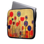 Bohemische farbige Blume Laptopschutzhülle (Vorderseite Links)