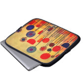 Bohemische farbige Blume Laptopschutzhülle (Vorne Knopf)