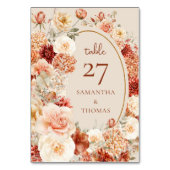 Bohemische farbige Fall blumenweise rostig bunt Tischnummer (Vorderseite)