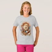 Bohemische Farbmischung, Blume und Dekoration T-Shirt (Vorne ganz)