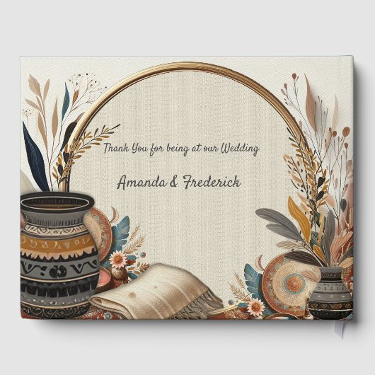 Bohemische Farbmischung und Dekoration Gästebuch (Rückseite)