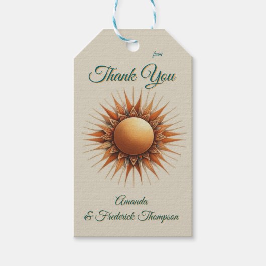 Bohemische Farbmischung und Dekoration Geschenkanhänger (Vorderseite)