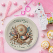 Bohemische Farbmischung und Dekoration Pappteller (Party)