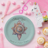 Bohemische Farbmischung und Dekoration Pappteller (Party)