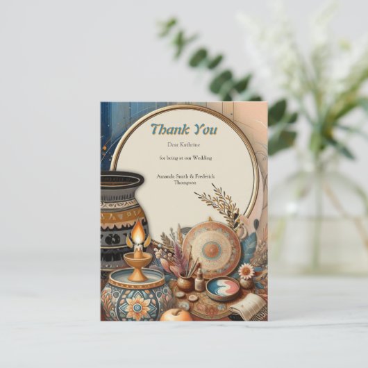 Bohemische Farbmischung und Dekoration Postkarte (Stehend Vorderseite)