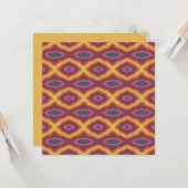 Bohemische Farbpalette Wavy Lattice Muster Art Karte (Vorderseite/Rückseite Beispiel)