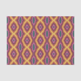 Bohemische Farbpalette Wavy Lattice Muster Art Seidenpapier