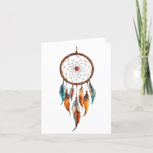 Bohemische Feather Dreamcatcher-Grüße-Karte Dankeskarte