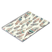 Bohemische Feather Fabric Notebook Notizblock (Linke Seite)