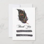 Bohemische Feder Dankeskarte (Vorderseite)