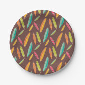 Bohemische Federn PapierTeller (Vorderseite)