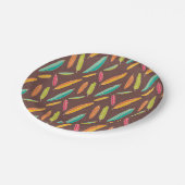 Bohemische Federn PapierTeller (Schrägansicht)