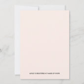 Bohemische Federn und Blumenkranz-Brautparty Einladung (Rückseite)