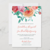 Bohemische fette Blumenzehen Einladung (Vorderseite)