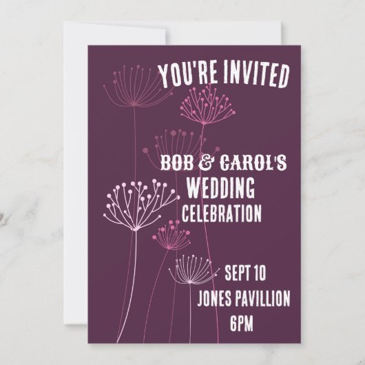 BOHEMISCHE FLORALBREITERINVITATIONEN EINLADUNG (Vorderseite)