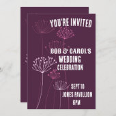 BOHEMISCHE FLORALBREITERINVITATIONEN EINLADUNG (Vorne/Hinten)