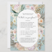 Bohemische florale Baby Dusche Telefonkarte (Vorderseite)