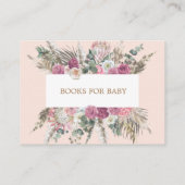 Bohemische florale Babyduschkabine Begleitkarte (Rückseite)