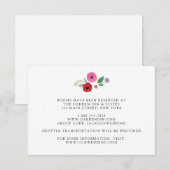 Bohemische florale Hochzeitskarte Einladung (Vorne/Hinten)