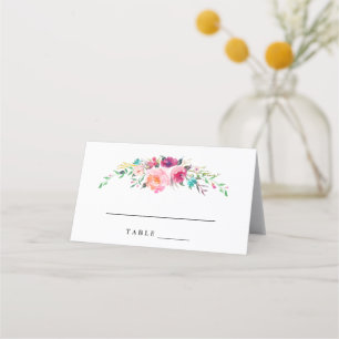 Bohemische florale Hochzeitskarten Platzkarte
