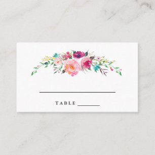 Bohemische florale Hochzeitskarten Platzkarte