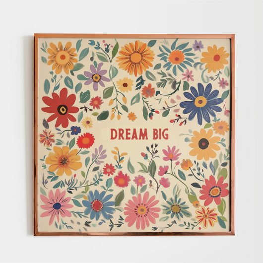 Bohemische, florale Kunstdruckkunst Poster