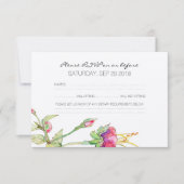 Bohemische florale Moderne botanische Hochzeitskar RSVP Karte (Vorderseite)