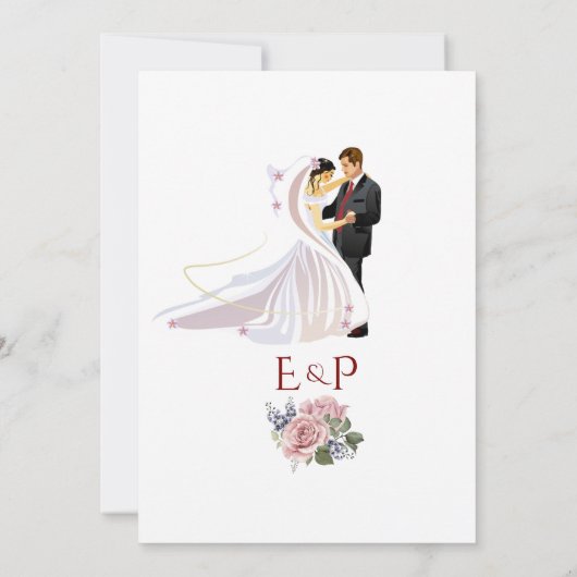 Bohemische Florenz Terracotta Hochzeit Einladung (Rückseite)