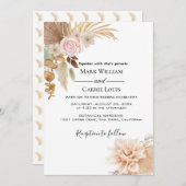 Bohemische Florenz Terracotta Hochzeit Einladung (Vorne/Hinten)