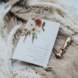 Bohemische Florenz Terracotta Wedding Rose Gold Folieneinladung