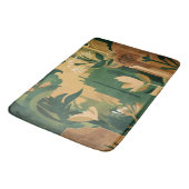 Bohemische Flucht: Bezaubernd botanisch Badematte (Schrägansicht)