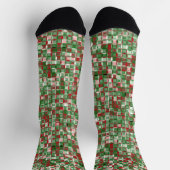 Bohemische Funky Christmas Checkerboard Muster Soc Socken (Oben)