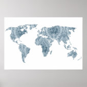 Bohemische Gemusterte Weltkarte | Reisende | Poste Poster (Vorne)