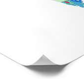 Bohemische Gemusterte Weltkarte | Reisende | Poste Poster (Ecke)