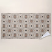 Bohemische Geometrie - dynamisches Musterwerk Strandtuch (Vorderseite)