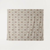 Bohemische Geometrie - dynamisches Musterwerk Wandteppich (Vorderseite (Horizontal))
