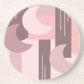 Bohemische geometrische rosa braune Formen Getränkeuntersetzer (Vorne)