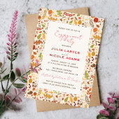 Bohemische, getrocknete Rustikale Herbstfallengagi Einladung