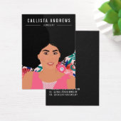 Bohemische Girl Illustration Earring Display Card (Schreibtisch)