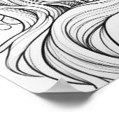 Bohemische Goddess Line Kunst-Illustration Poster (Ecke)