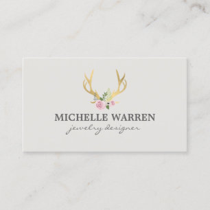 Bohemische Goldkläger mit Blume II Visitenkarte